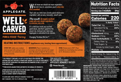 Applegate Organic Asian Style Pork Meatballs - 10 OZ - Image 7