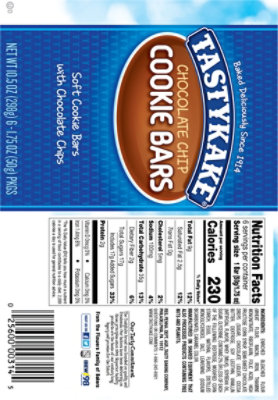Tastykake Cookie Bar Chocolate Chip - 10.5 OZ - Image 5