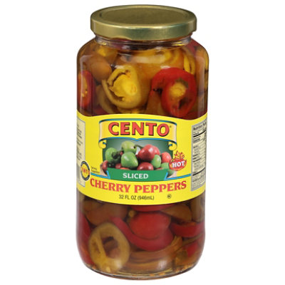 Center Regular Sliced Hot Cherry Pepper - 32 OZ - Image 3