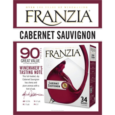 Franzia Cabernet Sauvignon Red Wine - 3 Liter - Image 2