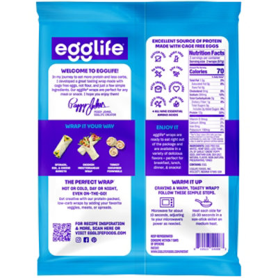 egglife Egg White Wraps Everything Bagel - 6 Oz. - safeway