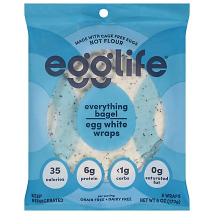 egglife Egg White Wraps Everything Bagel - 6 Oz. - Image 1