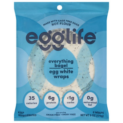egglife Egg White Wraps Everything Bagel - 6 Oz.
