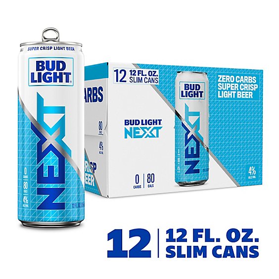 Bud Light Next Light Beer Cans - 12-12 Fl. Oz.