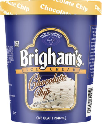 Brigham's Chocolate Chip Ice Cream - 1 Quart - Image 6