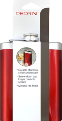 Pedrini Flask Red 8oz - EA - Image 2