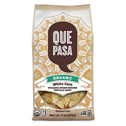 Que Pasa Organic White Corn Tortilla Chips - 11 Oz - Image 1