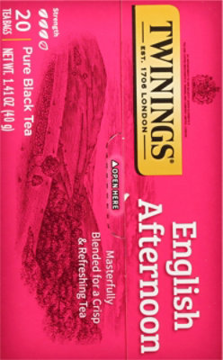 Twinings Of London English Afternoon Black Tea 20ct Bags - 20 CT - Image 5