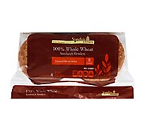 Signature SELECT 100% Whole Wheat Sandwich Slenders - 12 Oz