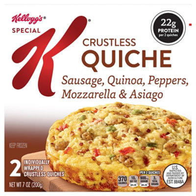Special K Crustless Quiche Sausage Quinoa Peppers Mozzarella and Asiago