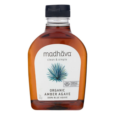 Madhava Honey Agave Nectar Amber Raw - 17 OZ - Image 2