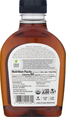 Madhava Honey Agave Nectar Amber Raw - 17 OZ - Image 5