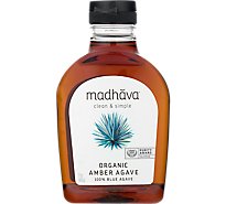 Madhava Honey Agave Nectar Amber Raw - 17 OZ