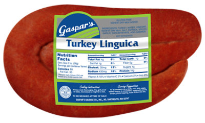 Gaspars Turkey Linguica - 1 Lb - Image 1