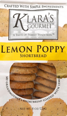 Klaras Cookie Shortbread Poppy Lemon - 8 OZ - Image 2