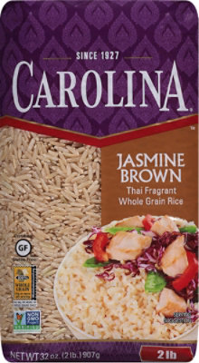 Carolina Jasmine Brown Whole Grain Rice In Bag - 2 Lb - Image 3