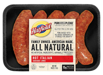 Hatfield Hot Mild Italian Links - 16 OZ - Image 1