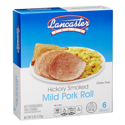 Lancastr Pork Roll Thick Hickory Smoked - 6 OZ - Image 1