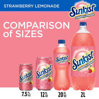 Sunkist Strawberry Lemonade Soda In Can - 6-7.5 Fl. Oz. - Image 3