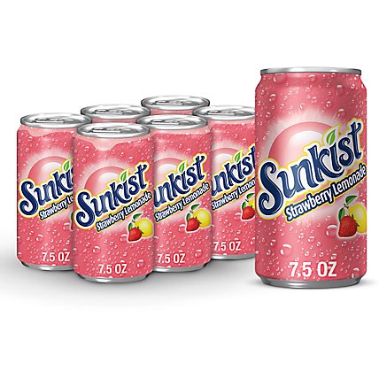 Sunkist Strawberry Lemonade Soda In Can - 6-7.5 Fl. Oz. - Image 1