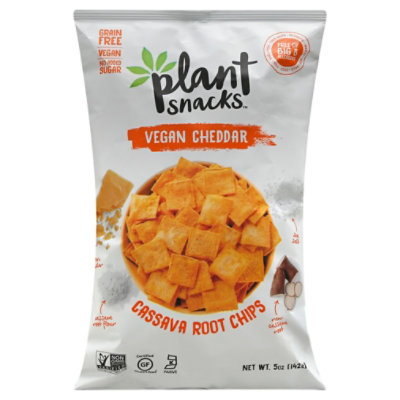 Plant Snacks Chips Casava Root Vegan Cheddar - 5 Oz - Image 1