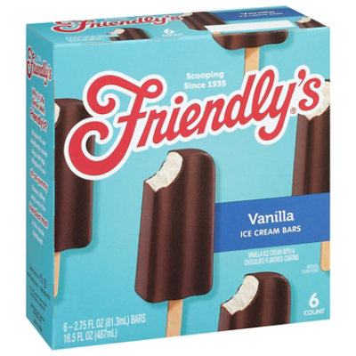 Friendly's Vanilla Ice Cream Bars Box - 6 Count - Image 1