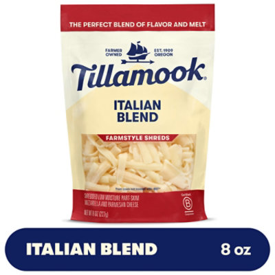 Tillamook Farmstyle Fine Cut Italian 4 Cheese Blend Shredded Cheese 8