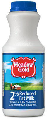 Meadow Gold 2% Reduced Fat Milk with Vitamin A and Vitamin D Bottle - 1 Pint