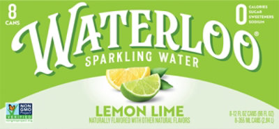 Waterloo Lemon Lime Sparkling Water - 8-12 Fl. Oz. - Image 5