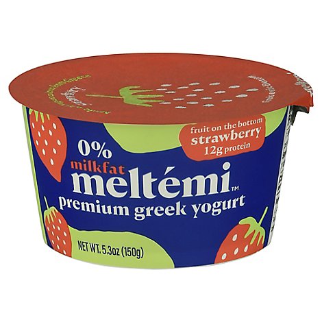 Meltemi Strawberry 0% Milkfat Greek Yogurt - 5.3 Oz