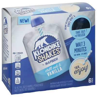 ばにらしぇーく Klondike Chill Out & Vanilla Frozen Dairy Dessert Shake - 6-4.7 Fl