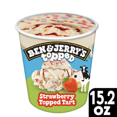Ben & Jerry's Strawberry Topped Tart Topped Ice Cream - 15.2 Oz