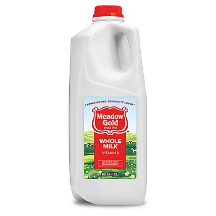 Meadow Gold Vitamin D Whole Milk Jug - 0.5 Gallon - Image 1