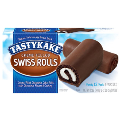 Tastykake Cake Rolls Chocolate Swiss - 12 OZ - Image 1