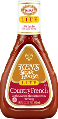 Kens Steak Hse Country French & Orng Blossom Hny Salad Dressing Light 16 Oz - 16 FZ - Image 1