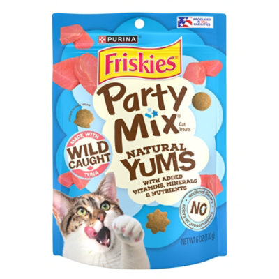 Purina Friskies Cat Treats Party Mix Natural Yums With Real Tuna 6 Oz