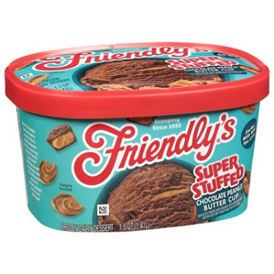 Friendly's Sundae Xtreme Chocolate Peanut Butter Cup Frozen Dairy Dessert  - 1.5 Quart - Image 1