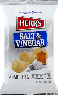 Herrs Salt & Vinegar Potato Chips - 2.75 OZ - Image 2