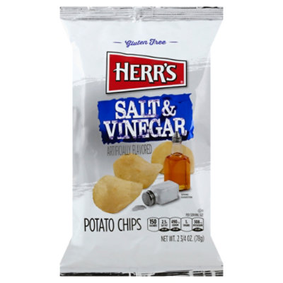 Herrs Salt & Vinegar Potato Chips - 2.75 OZ - Image 1