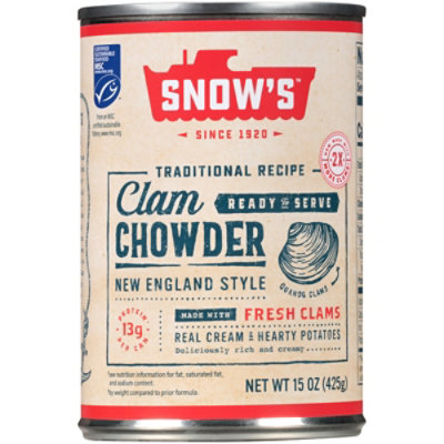 Snows Rts New England Clam Chowder - 15 OZ - Image 2