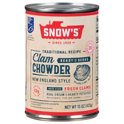 Snows Rts New England Clam Chowder - 15 OZ - Image 1