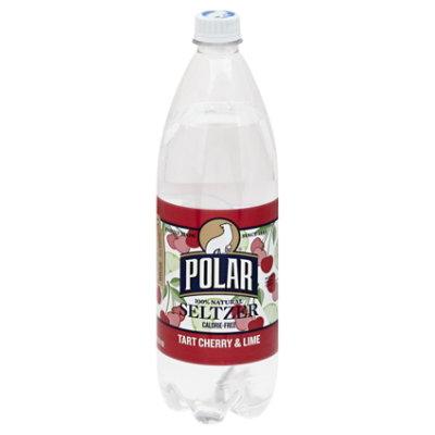 Polar Seltzer Water Tart Cherry  Lime - 33.8 FZ - Image 1