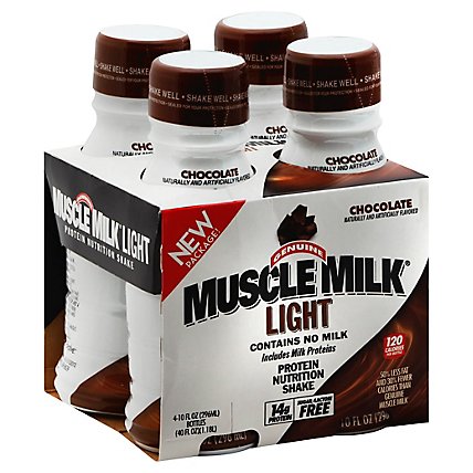 Muscle Milk Light Chocolate - 4-10 FZ - Image 1