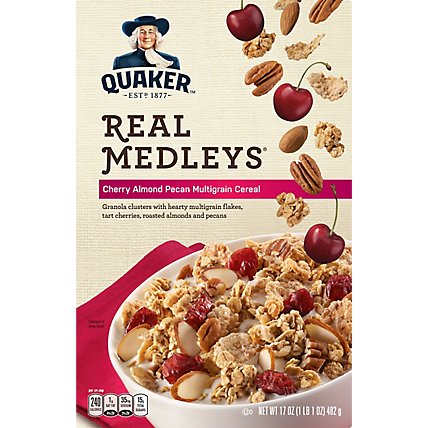 Quaker Real Medleys Cherry Almond Pecan Multigrain Cereal - 17 OZ - Image 2
