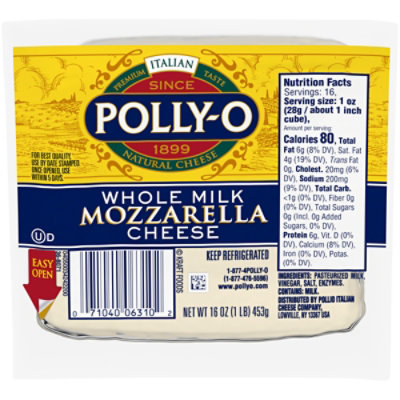 Polly-O Cheese Ball Whole Milk Mozzarella - 16 Oz - Image 3