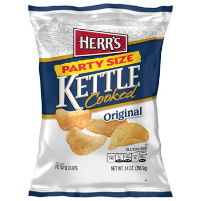 Herrs Kettle Cooked Potato Chips - 14 OZ - Pavilions