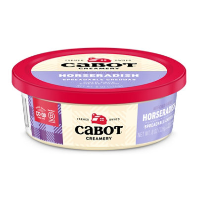 Cabot Horseradish Spreadable Cheddar Cheese - 8 Oz - Image 1