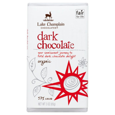 Lake Champlain Org Dark Choc Bar - 3 OZ - Image 1