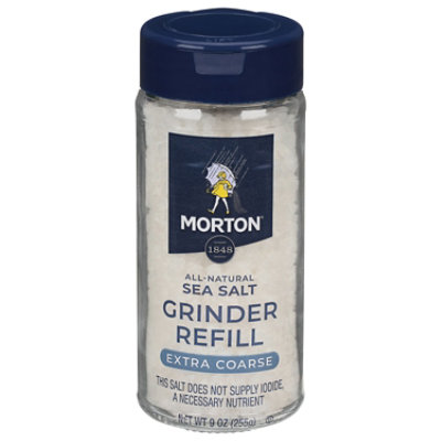 Morton Non-Iodized Extra Coarse Sea Salt Grinder Refill - 9 Oz - Image 1
