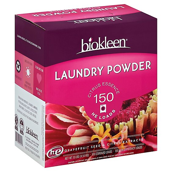 Biokleen Detergent Laundry Powder - 10 LB